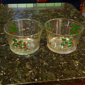 2 Indiana glass Christmas ice buckets
